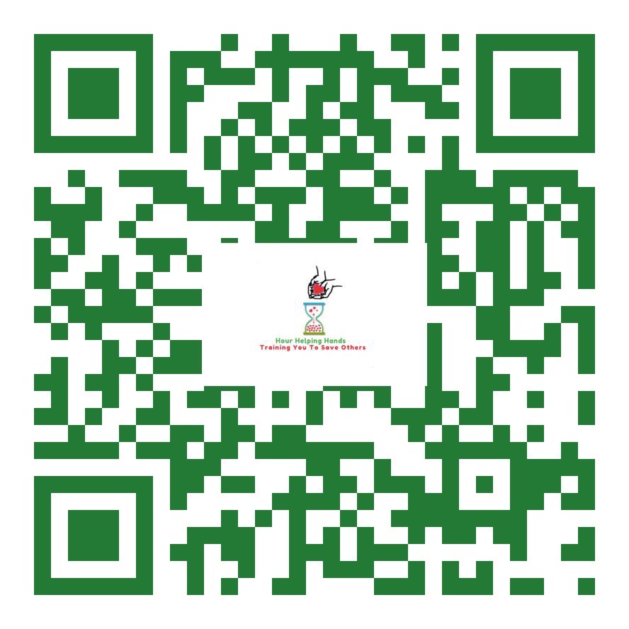 QR code linking to www.hourhelpinghands.net